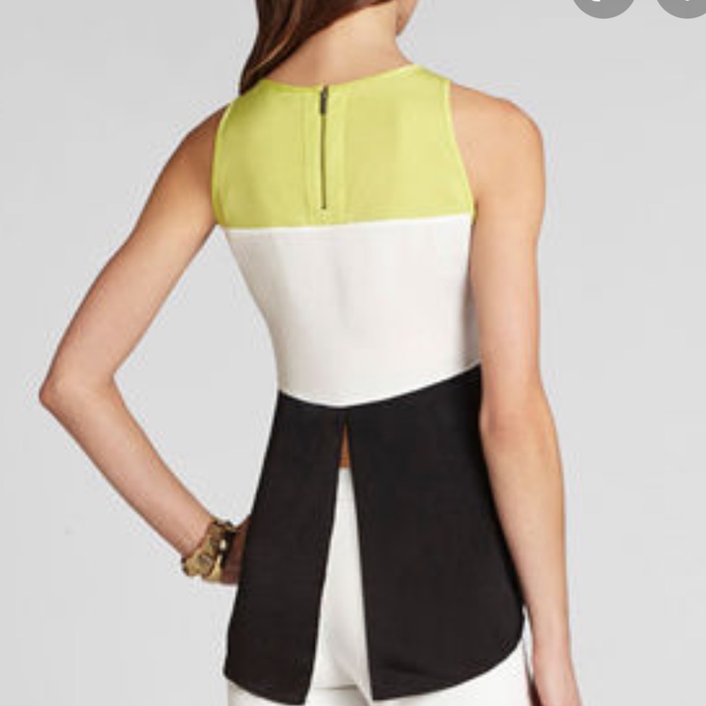 Bcbg Lucie Colorblock Open Back Top Small - image 1